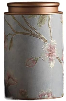 Contenitore per Tè in Latta - Barattolo ermetico in metallo sigillato per tè in foglie, contenitore rotondo portatile per tè, caffè e zucchero, decorazione per la casa e la cucina (Blu-L)
