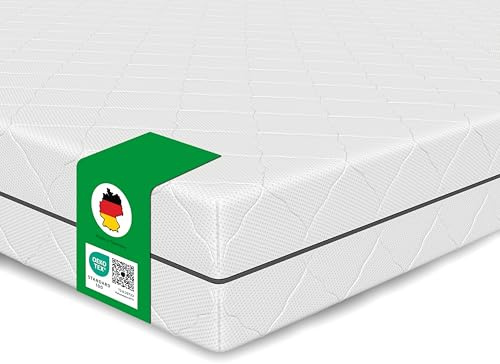 Schlaftroll Matelas à ressorts ensachés 7 zones, 160 x 200 cm, dureté H2/H3, surmatelas en mousse froide intégré, ergonomique et anti-allergique, résistant, housse lavable à 60 °C