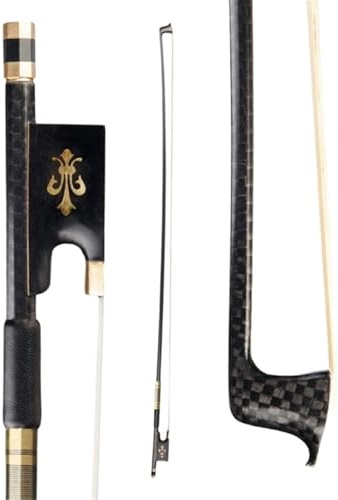 Massivholz Geigenbogen Plaid Carbon Fiber Violinbogen 4/4 Zubehör