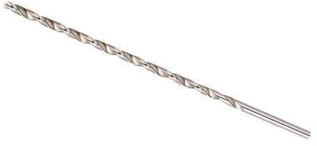 Wakects 5mm HSS Extra Long Shank Twist Drill Bit, 200mm Straight Shank Auger Drill Bit Woodworking Tool for Fast Drilling Block Masonry Concrete