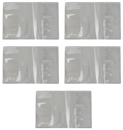 5PCS PVC Transparent Book Covers Waterproof Clear Protector Sleeve A5 Book Protector Cover for School Home Supplies