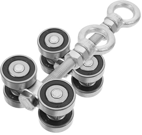 HAMPPLIES 2 ensembles Chariot à Roues Silencieuses pour Porte Coulissante Roulettes Robustes pour Porte Pliante Lourde Support Stable et Silencieux pour Usage Résidentiel et Industriel