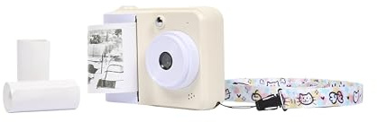 Be Mix - HT0211 - Stampante Termica Mini Blinky con Fotocamera Integrata - Compatta - Schermo LCD - Uso Facile - Ideale per Hobby Creativi - Bianco e Nero - Inclusi 3 Rotoli di Carta
