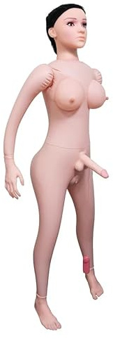 Hidden Desire Shemale Taylor Aufblasbare Liebespuppe 150 cm – Inflatable Love Doll aus PVC & Silikon – Realistische Vibrations-Sexpuppe für Erwachsene – Remote-Control Blow Up Doll