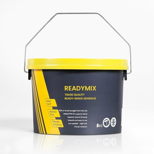 Besto Ready Mixed Wallpaper Paste | (5 kg) Wallpaper Adhesive | Pre Mixed Wallpaper Paste with Anti-Mould Support | Added PVA Glue for Walls with Long-Lasting Hold & Easy Spread (5KG)