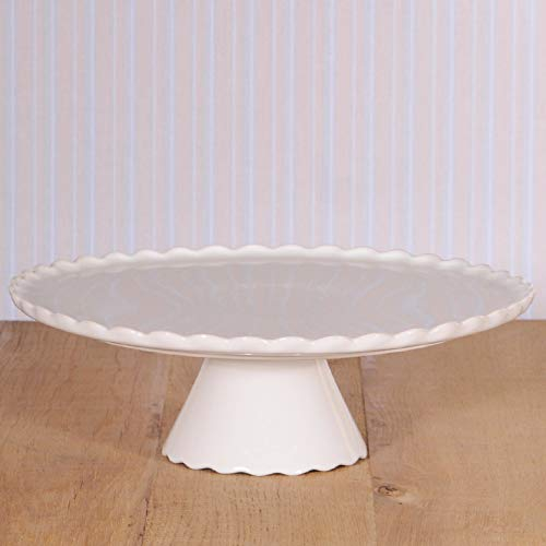 Tortenplatte mit Fuß Sweet Flower in Weiß, Ø 34 cm