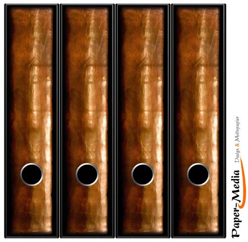 4 Ordnerrücken Motiv-Aufkleber BUCHCOVER 21 - Format 65 x 300 mm - passend für 4 breite Standard Din-A4-Ordner mit 7,5 oder 8,0 cm Rückenbreite