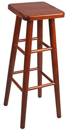 Magnetic Mobel Barhocker Stück Holz Buche hell Heller Holzhocker Barstuhl Stuhl 80 cm (Kirsche)