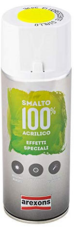 AREXSONS | Smalto 100% Acrilico, Effetto Speciale Fluorescente, Colore Giallo 400 ml, Senza Ammoniaca, Colore Resistente e Brillante
