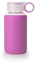 IBILI Borraccia kid pink 200 ml, in borosilicato, riutilizzabile, protezione antiurto, borraccia per bambini