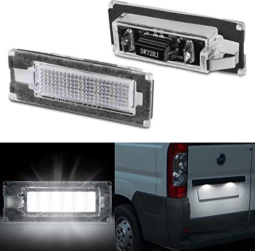 OZ-LAMPE LED Kennzeichenbeleuchtung für Fiat Ducato Bus Kasten, Kennzeichen für Peugeot Boxer Bus mit Canbus, Nummernschildbeleuchtung LED für Citroen Jumper, 2 Stücke