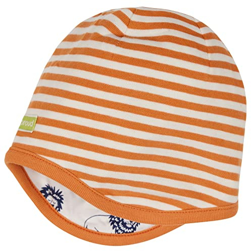loud + proud Unisex Kinder Zum Wenden, GOTS Zertifiziert Mütze, Carrot, 45-48 EU