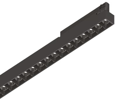 IDEAL LUX Sistema luce binario DISPLAY ACCENT D1595 4000K BK, Sistema a rotaia, Illuminazione modulare, Dispositivo su binario, 160x3h7 cm, Nero
