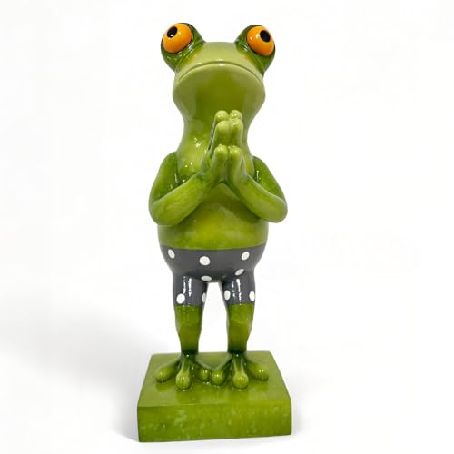 colourliving Frosch Dekofigur lustiger Badefrosch grün Gartenfigur Pooldeko Froschfigur Deko Frosch Schwimmer und Nichtschwimmer (Schwimmer, 43 cm)