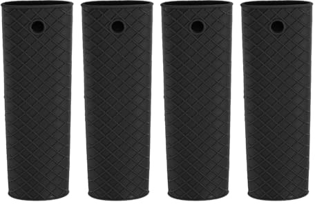 sourcing map Silicone Hot Handle Holder, 4Pcs Pot Handle Sleeve Heat Resistant Non-Slip Rubber Pot Handle Sleeve for Frying Pans, Griddles Sleeve Grip Handle Cover, Cookware Handles, Black