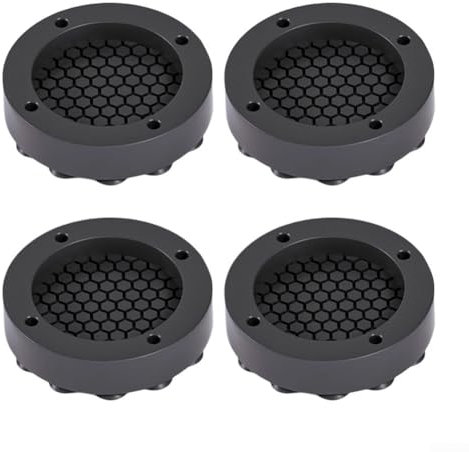 Anti Vibration Silicone Mat for Washing Machines 4 Pack, Absorbs Shocks, Protects Floors (black)