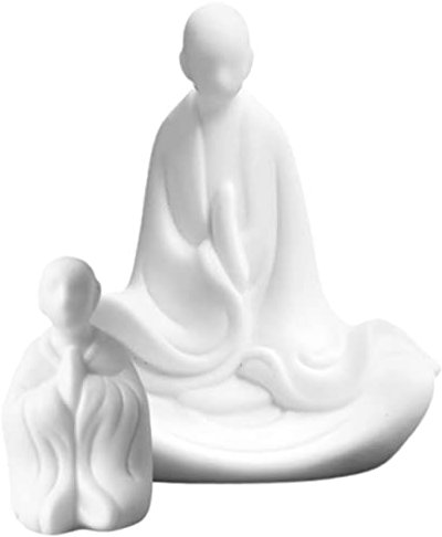 HOMOCONO 2stücke Tischdekoration Mönchsfiguren Mönchsstatue Kleine Mönchsfigur Für Garten Kleine Statue Mönchsskulptur Ministatuen Zen-mönchsornament Schreibtischdekoration