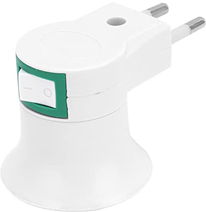 Accessoire de Lampe Prise Murale Adaptateur de Douille de Lampe E27 avec Interrupteur, Durée de Vie de 40 000 Heures pour Lampes à Maïs