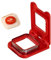 BAGUBDR Sandwich Cutter - Square Sandwich Maker & Sealer - Modern Metal Design - Red - Perfect for Kids' Lunch Boxes & Snacks