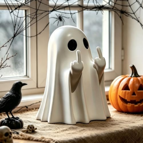 tngtswwcv Halloween Figuren, Geisterfigur Statue Cute Gruselig Geister Deko Desktop Ornamente,Halloween Deko Outdoor & Indoor