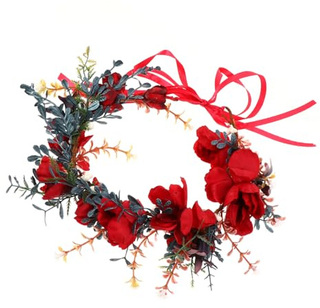 WOONEKY Coroncina Natalizia Regolabile Ghirlanda Decorativa per Feste Matrimoni e Fascia Antiscivolo per Ragazze e Donne