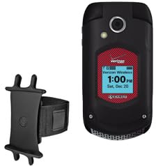 BoxWave Holster Compatible with Kyocera Dura XV - ActiveStretch Sport Armband, Adjustable Armband for Workout and Running - Jet Black