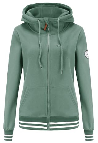 TrendiMax Damen Sweatjacke Kapuzenpullover Zip Hoodie Kapuzenjacke Winter Sweatshirt Jacke