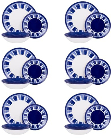 Servizio 18 piatti porcellana Otis blu