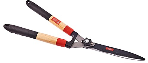 Amtech 9 Deluxe Garden Shears, Hardened Carbon Steel Blades with Cushion Grip Wooden Handles, for Cutting Hedges, Bushes and Shrubs.