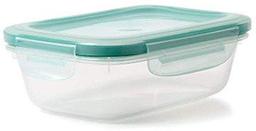 OXO Good Grips SNAP Behälter, 0,7 L, Plastik, transparent/blau, 20 x 9,39 x 14,47 cm