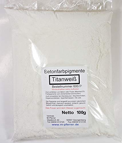 Beton-ABC Pigment, Pulverfarbe, Oxidfarbe Titanweiß 100g