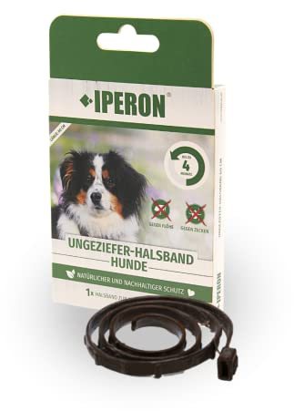 2 x IPERON® Flohhalsband Hund 60 cm Zeckenhalsband für Hunde Zeckenschutz Flöhe Abwehr