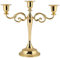 Levoberg Chandelier de Mariage Bougeoir Décoration Table Candélabre Moderne 3 Branches Or