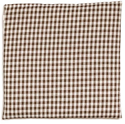 Cojín de semillas de uva (19 x 19 cm), color marrón y blanco