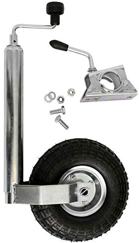 150 kg Stützrad luftbereift 260x85mm inkl. Klemmhalter & Befestigungsmaterial