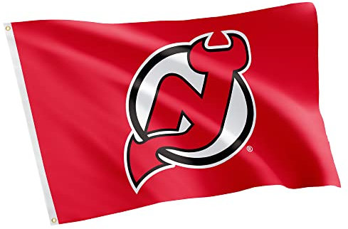 New Jersey Devils Team NHL National Hockey League 100% Polyester Indoor Outdoor 91 x 152 cm (Design #1)