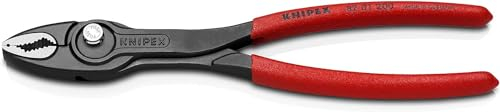 Knipex TwinGrip Slip Joint Pliers black atramentized, with non-slip plastic coating 200 mm 82 01 200 SB