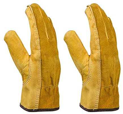 BANGHA Gartenhandschuhe Schwere Garten- Gartenhandschuhe Dornen Beweise Lederarbeit Handschuhe wasserdichte Slim-Fit Verstärkte Riggerhandschuhe dauerhaft und flexibel Arbeitshandschuhe (Size : XL)