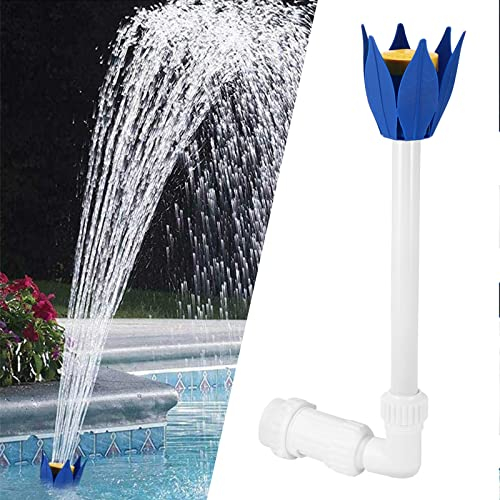 Cascata Piscina Fuori Terra,Fontana per Piscina Del Loto Forma,Regolabile Ugello Fontana Della Piscina,Cascata Laghetto da Giardino,Accessori Piscina Fuori Terra Cascata per Piscina,Spa,Piazze
