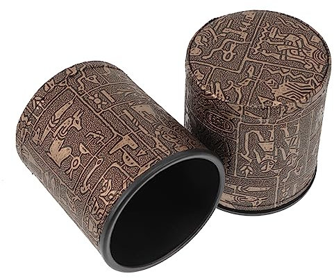 Toddmomy 2stücke Würfelbecher Aus Leder Für Spiele Würfelschüttelbecher Würfelhalter Würfelbecher Für Bar Und Party Kompaktes Und Robustes Design