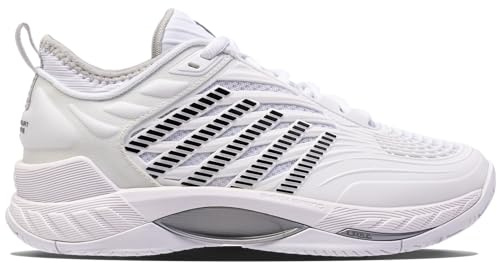 K-Swiss Women's Hypercourt Supreme 2 Tennis Shoe, White/Vapor Blue/Black, 8 M