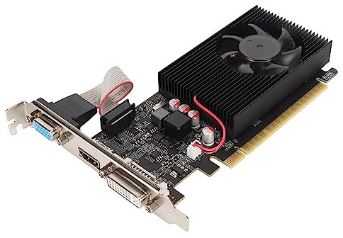 VBESTLIFE Scheda Grafica GT730 da 4 GB, DDR3, 128 Bit, PCI Express 3.0 X16, 700/1400 MHz, 2560 X 1600, Scheda Video a Basso Profilo con Porte HDMI, DVI e VGA