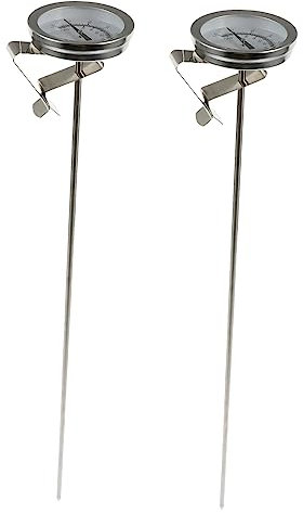 TOPBATHY 4 Stück Öl-thermometer Öltemperaturanzeige Zum Braten Kochen Für Fleisch Putenfritteusentopf Langlebige Ölthermometer Truthahnfritteuse Gebraten Friteuse Rostfreier Stahl