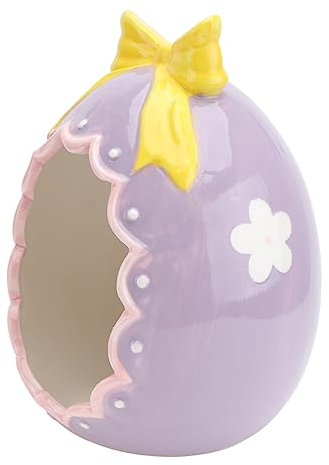 POPETPOP Coquille Dœuf De Pâques en Céramique pour Animal De Compagnie Objet Décoratif Léger