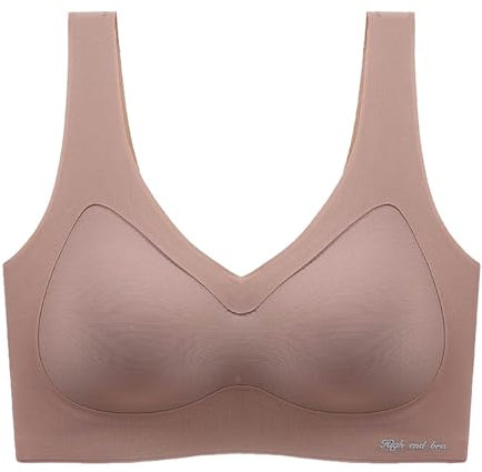 Generico Reggiseno Silicone Invisibile Bretelle da donna in cotone primaverile e autunnale Bellissimo gilet posteriore integrato con pettorali avvolti sul Tinta unita Abbigliamento (Purple, M)