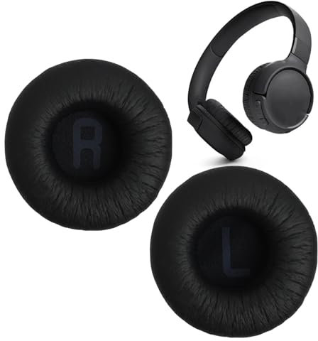 Ricambio Cuscinetti Auricolari Compatibili con Cuffie JBL T450BT T500BT Tune 500BT Padiglioni Cuffie Imbottiture Cuscinetti Ricambio Padiglioni tune in Pelle PU e Spugna, Nero ﻿ ﻿ ﻿