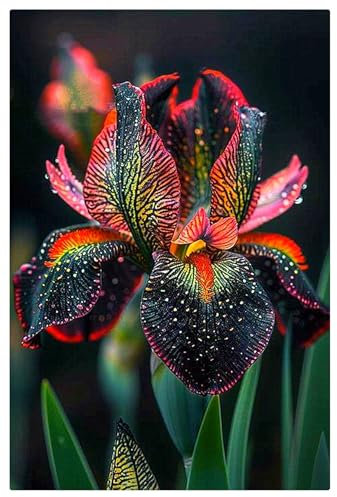 Iris Plants for Sale,Iris Bulbs Mix,Golden Jade Carving Feels Beautiful Now MixedNatural Organic,Iris Plants Bulbs-5bulbs-I