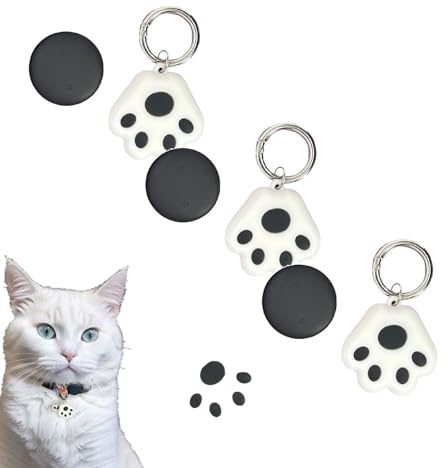 Feizikaw Mini-Katzenortungsgerät – Präzise weltweite Standortverfolgung – Ohne monatliche Abonnements – Kompatibel mit jedem Halsband​ (3 Stück)