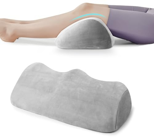 SeiriHelper Ergonomie Kniekissen für Schlafen, Klein Venenkissen Beinhochlagerungskissen, Memory-Schaum Lagerungskissen für Knie und Beine 50 * 30 * 14.5 cm (Hellgrau)