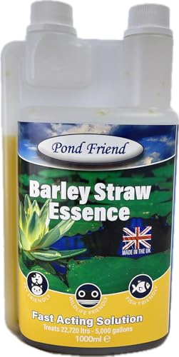 Pond Friend Barley Straw Essence 1000ml Natural Algae Green Water & Blanketweed Control Treatment That Works By Reducing Phosphate For Clearer Cleaner Water Treats 22,720 Litre